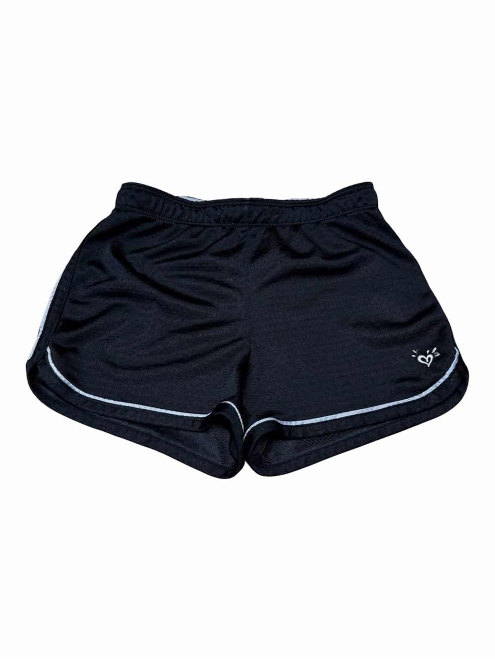Justice Girls Size 10 Black Gray Athletic Running Shorts Active Gym Lightweight